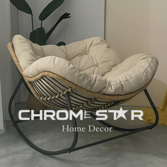 ОГРОМНО ЛЮЛЕЕЩО СЕ КРЕСЛО ТИП ЯЙЦЕ – ChromeStar Home Decor