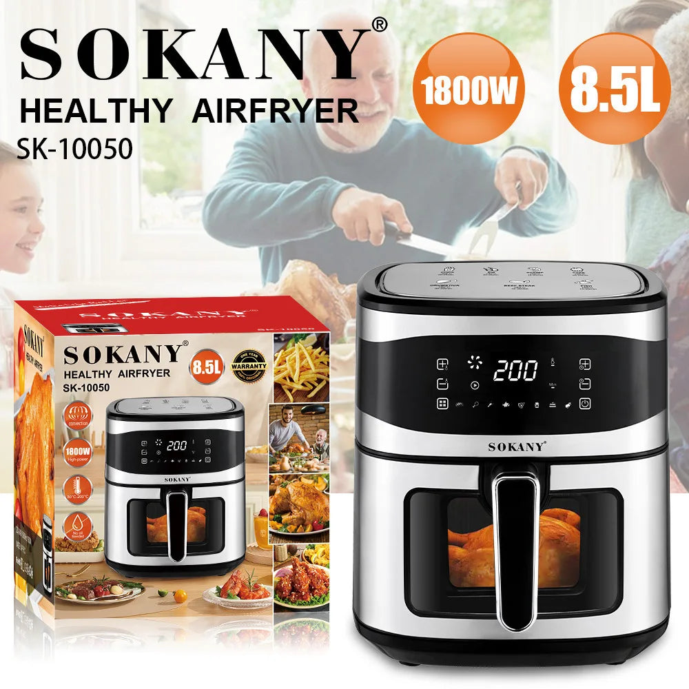 Air Fryer Еър фрайър SOKANY 8.5L Дигитален дисплей