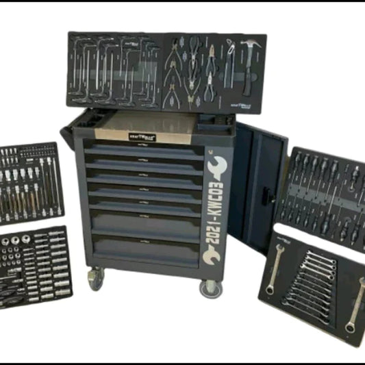 Количка с инструменти 7 чекмеджета метален капак