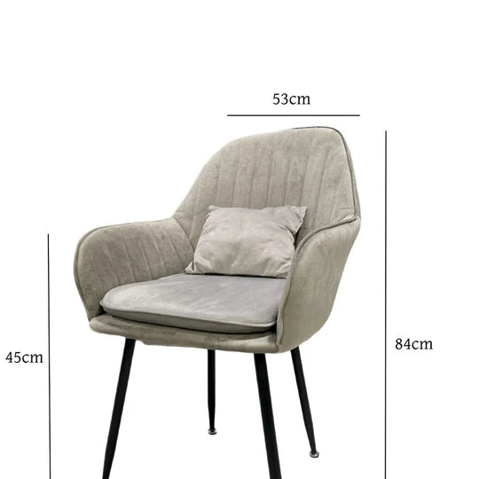 Стилен Трапезен стол Ивон + подарък възгалвничка - сив