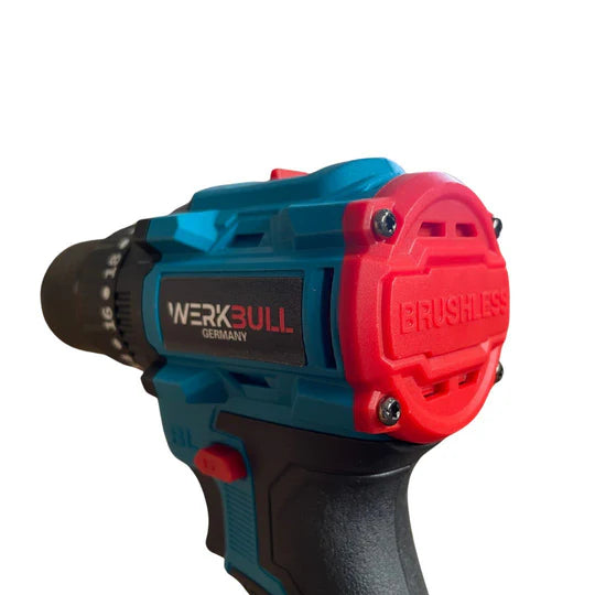 3В1 Немски Безчеткови Резачка с автоматично омасляване, Ножица и Ударен Винтоверт + две батерии и 50 части в куфар