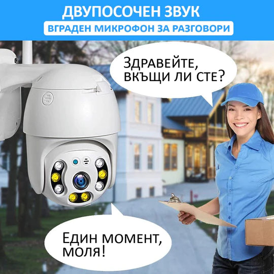 2 БРОЯ WIFI Въртяща се Куполна Безжична Камера 2MPX HD